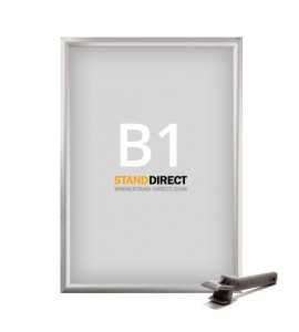 Klapprahmen Safety für öffentliche Plätze - B1 (70,7 x 100cm) - Eloxiertes Aluminium