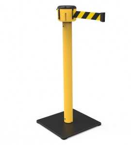 Gurtpfosten gelb für innen - außen mit langem Gurt! (7m oder 10m)