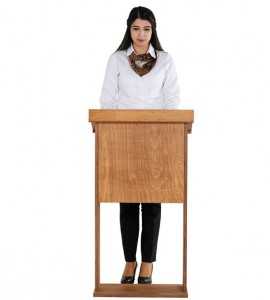 Lessenaar, houten afwerking, mogelijkheid om aan te passen