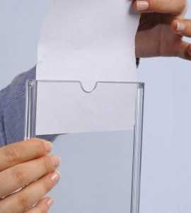 Transparante plexiglas tafelhouder (A4 of A5)