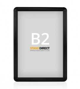 Cadre clic-clac noir, coins arrondis - B2 (50 x 70,7cm)