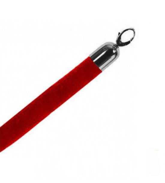 Fluwelen koord rood 150cm