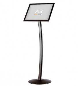 Kliklijst op voet, zwart - A3 - Zwart