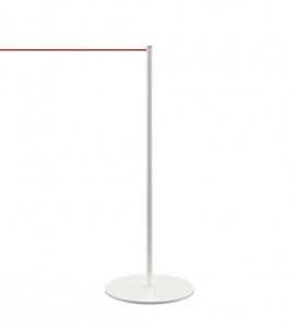 Poteau de balisage musée - Blanc