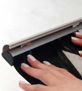 Profilés de suspension d'affiches à système clic-clac