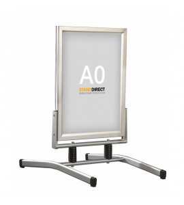 Kundenstopper auf Stahlfedern - A0 - Eloxiertes Aluminium