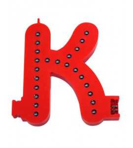 Leuchtende Buchstaben Rot - K
