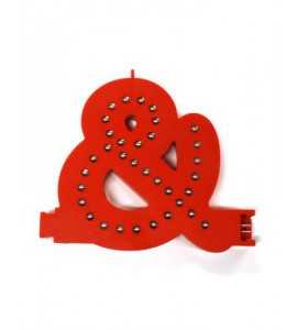 Leuchtende Buchstaben Rot - &