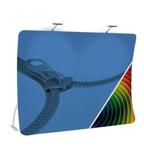 Stand courbe vertical - Tissu stretch et aluminium